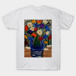 A beautiful bouquet flowers in a glass vase T-Shirt